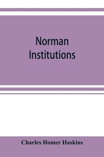 Cover image for Norman institutions