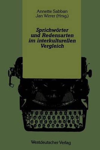 Sprichwoerter Und Redensarten Im Interkulturellen Vergleich
