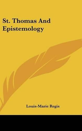 Cover image for St. Thomas and Epistemology