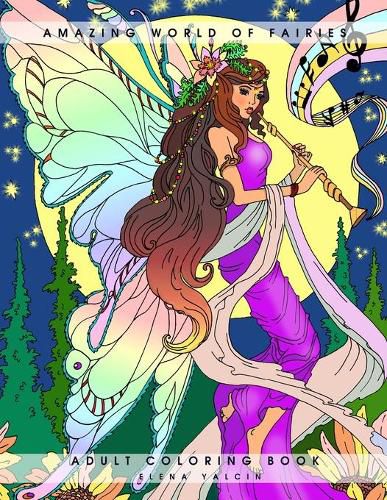 Cover image for Amazing World of Fairies: Adult Coloring Book