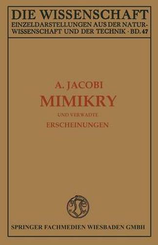 Mimikry Und Verwandte Erscheinungen