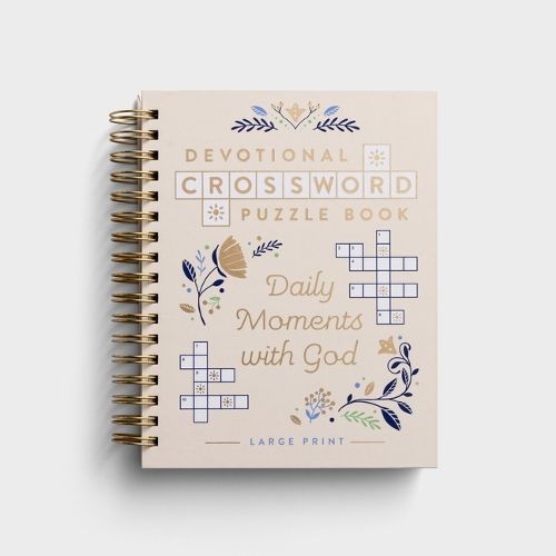 Cover image for Daily Moments with God Devotional Crossword Puzzle Book