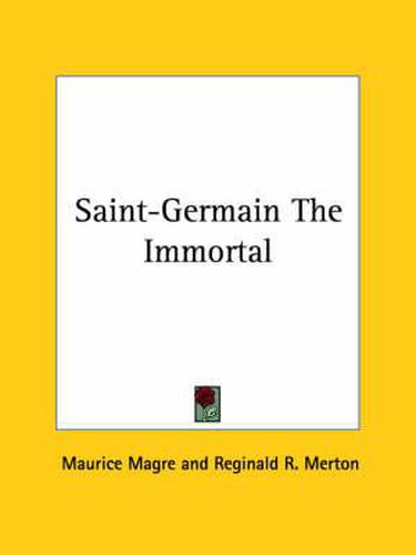 Cover image for Saint-Germain the Immortal