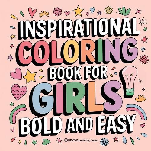 Cover image for Bold and Easy Inspirational Coloring Book for Girls