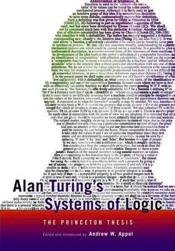 Cover image for Alan Turing's Systems of Logic: The Princeton Thesis