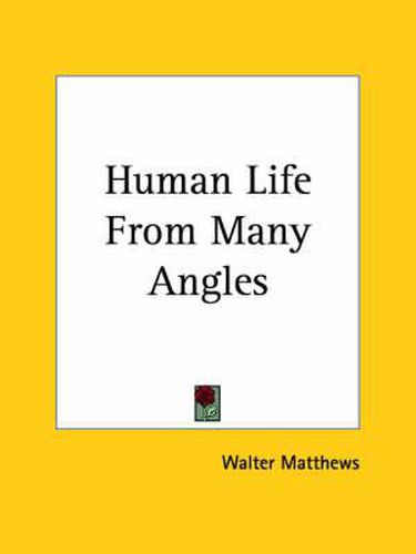 Cover image for Human Life from Many Angles (1922)