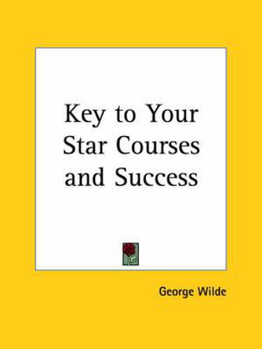 Cover image for Key to Your Star Courses and Success (1912)