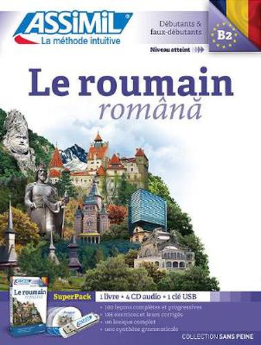 Cover image for Le Roumain (Superpack): Book + 4CD audio + 1 cle USB