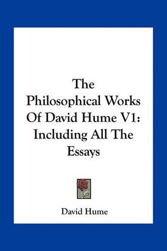 Cover image for The Philosophical Works Of David Hume V1
