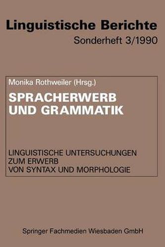 Cover image for Spracherwerb Und Grammatik