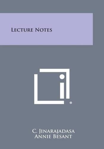 Lecture Notes