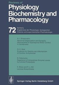 Cover image for Reviews of Physiology, Biochemistry and Pharmacology: Volume: 72