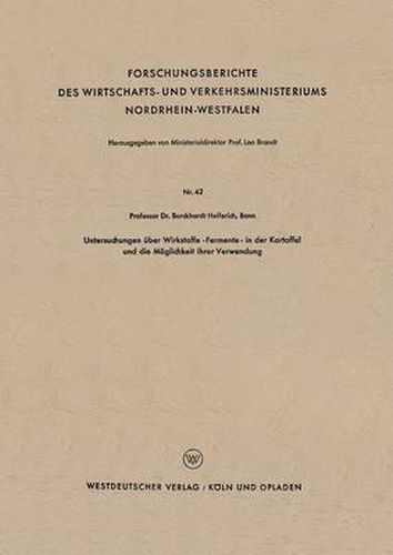Cover image for Untersuchungen UEber Wirkstoffe-Fermente-In Der Kartoffel Und Die Moeglichkeit Ihrer Verwendung