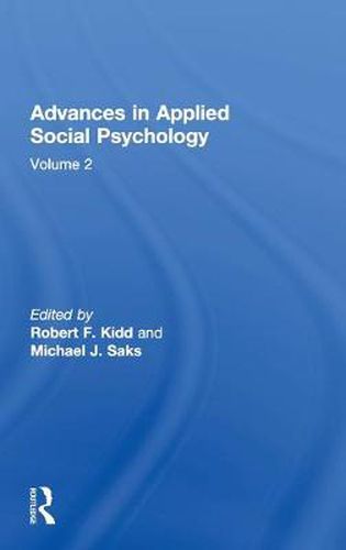 Cover image for Advances in Applied Social Psychology: Volume 2