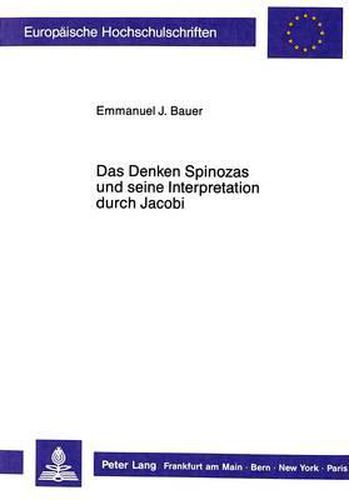 Cover image for Das Denken Spinozas Und Seine Interpretation Durch Jacobi