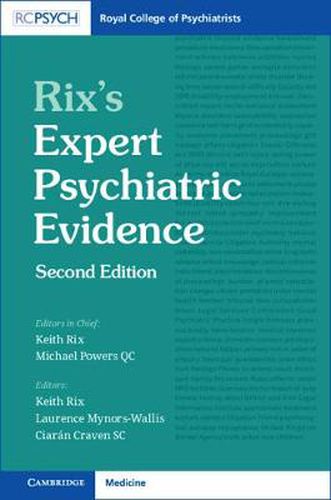 Cover image for Rix's Expert Psychiatric Evidence