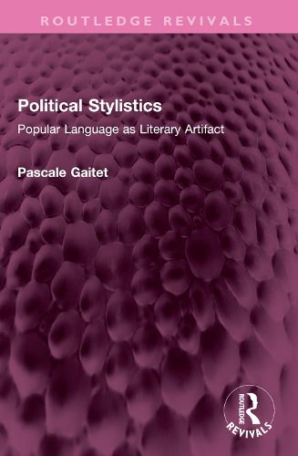 Cover image for Political Stylistics