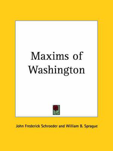 Cover image for Maxims of Washington (1854)