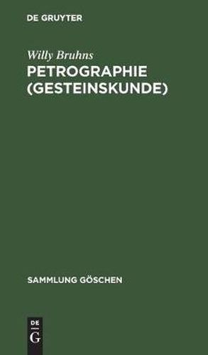 Cover image for Petrographie (Gesteinskunde)