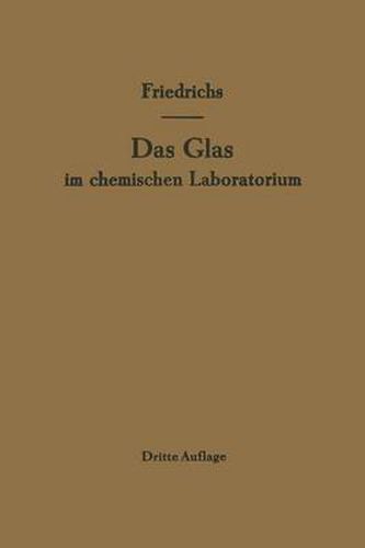 Cover image for Das Glas im chemischen Laboratorium