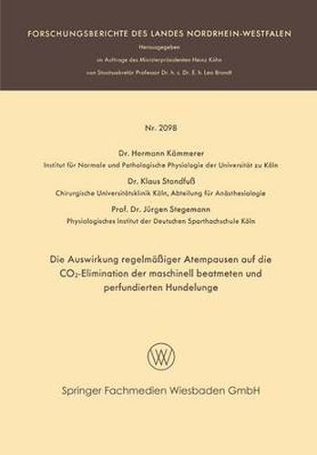 Die Auswirkung Regelmassiger Atempausen Auf Die Co2-Elimination Der Maschinell Beatmeten Und Perfundierten Hundelunge