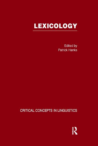 Cover image for Lexicology: Critical Concepts in Linguistics