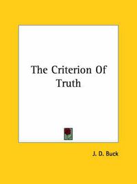 Cover image for The Criterion of Truth