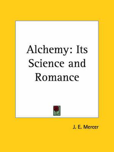 Cover image for Alchemy: Its Science