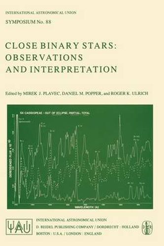Cover image for Close Binary Stars: Observations and Interpretation