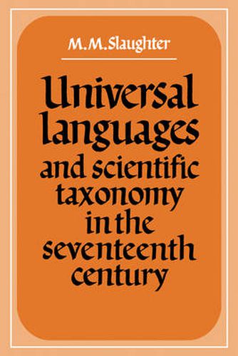 Cover image for Universal Languages and Scientific Taxonomy in the Seventeenth Century