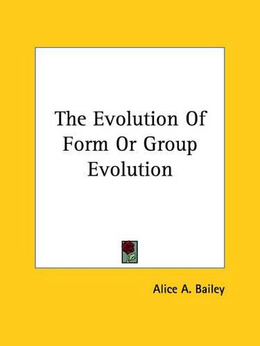 Cover image for The Evolution of Form or Group Evolution