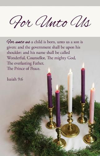 Cover image for Advent Bulletin: For Unto Us (Package of 100)