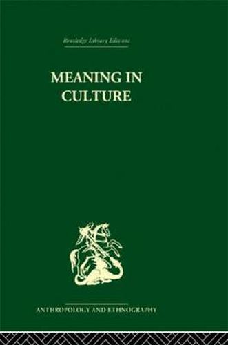 Cover image for Meaning in Culture