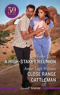 Cover image for A High-Stakes Reunion/Close Range Cattleman