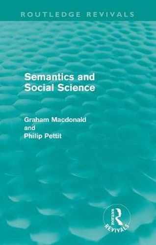 Cover image for Semantics and Social Science