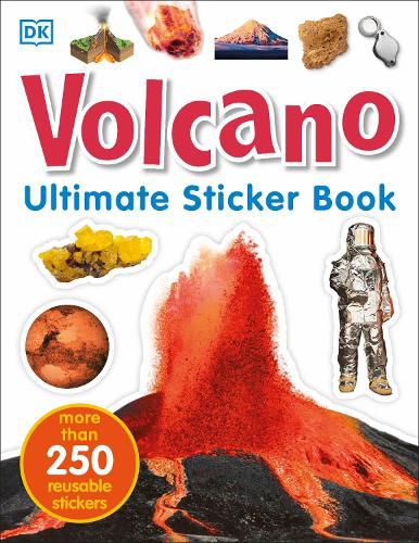 Cover image for Ultimate Sticker Book: Volcano: More Than 250 Reusable Stickers