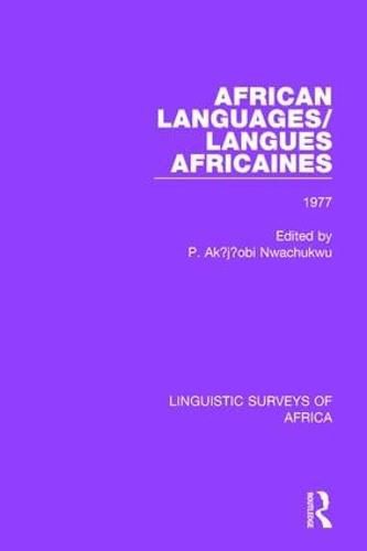 Cover image for African Languages/Langues Africaines: Volume 3 1977