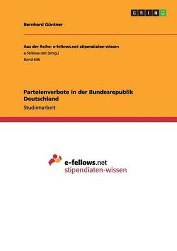 Cover image for Parteienverbote in der Bundesrepublik Deutschland