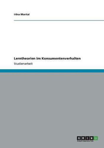 Cover image for Lerntheorien im Konsumentenverhalten