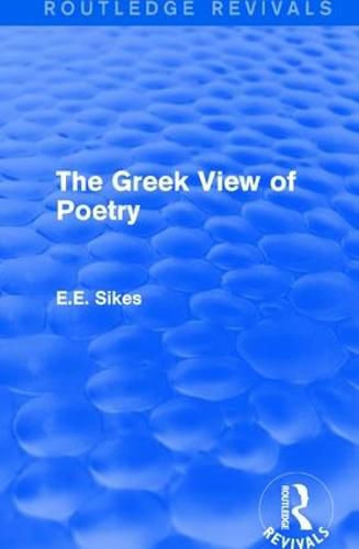 Cover image for The Greek View of Poetry