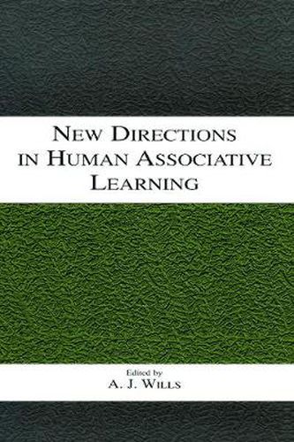 Cover image for New Directions in Human Associative Learning