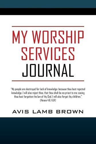 Cover image for My Worship Services Journal