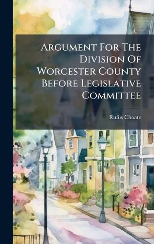 Cover image for Argument For The Division Of Worcester County Before Legislative Committee