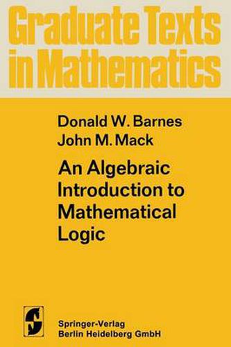 Cover image for An Algebraic Introduction to Mathematical Logic