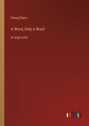 Cover image for A Word, Only a Word