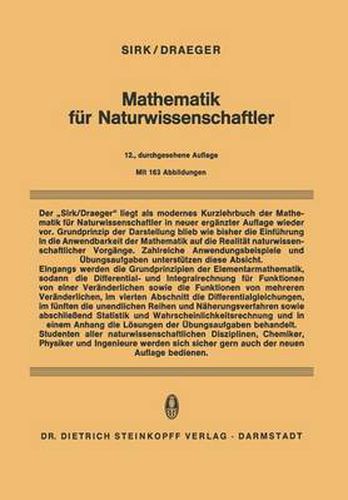 Cover image for Mathematik fur Naturwissenschaftler