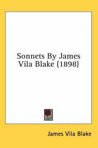 Sonnets by James Vila Blake (1898)