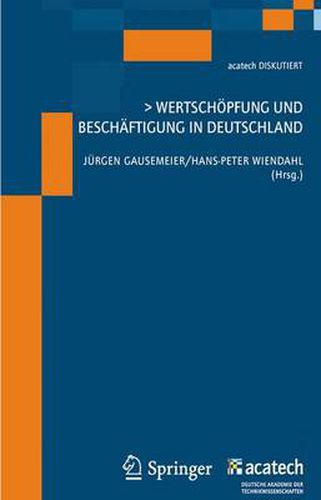 Cover image for Wertschoepfung und Beschaftigung in Deutschland