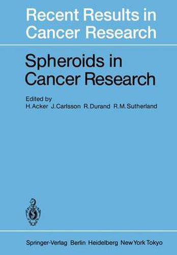 Cover image for Spheroids in Cancer Research: Methods and Perspectives