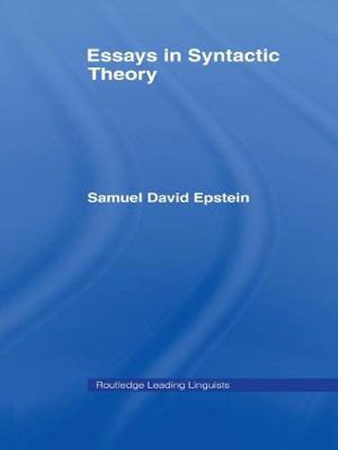 Cover image for Essays in Syntactic Theory